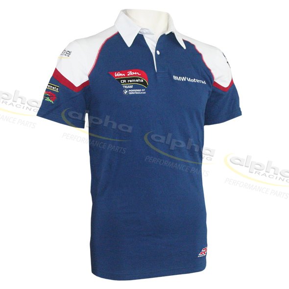 alpha Racing BMW S1000RR Polo-Shirt IDM 2013/14 Kurzarm S