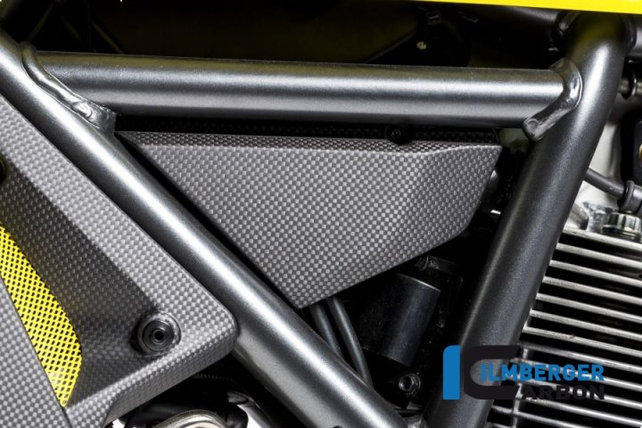Ilmberger Carbon Abdeckung unterm Rahmen links matt für Scrambler 800 Full Throttle K1