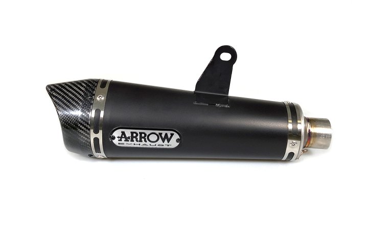 ARROW DARK X-KONE Endschalldämpfer mit Carbon-Endkappe für Honda CB125F Modelljahr 2015-2016