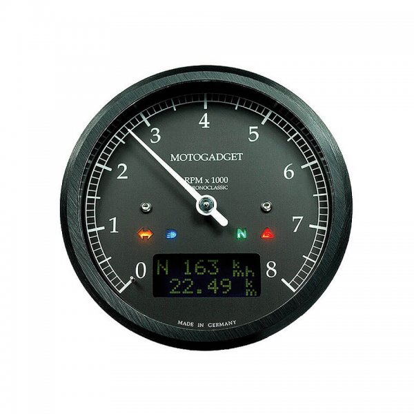 motogadget Chronoclassic Drehzahlmesser DarkEdition -8.000 U/min für
