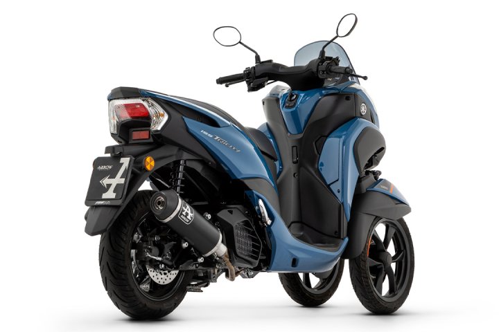 ARROW Auspuff DARK URBAN für Yamaha Tricity 155 2022-, Aluminium schwarz