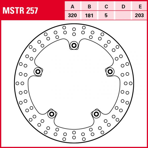 TRW Bremsscheibe Allround Semifloating MSTR257 K1300R K12S