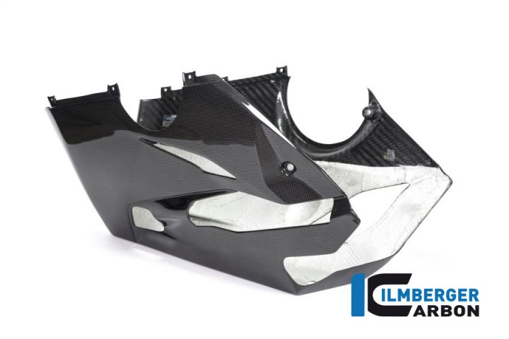 Ilmberger Carbon Verkleidungsunterteil für Akrapovic Full Race Auspuff für Ducati Panigale V4 / V4S