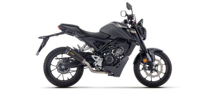 ARROW Auspuff DARK X-KONE Komplettanlage für Honda CB125R 2024-, Edelstahl schwarz