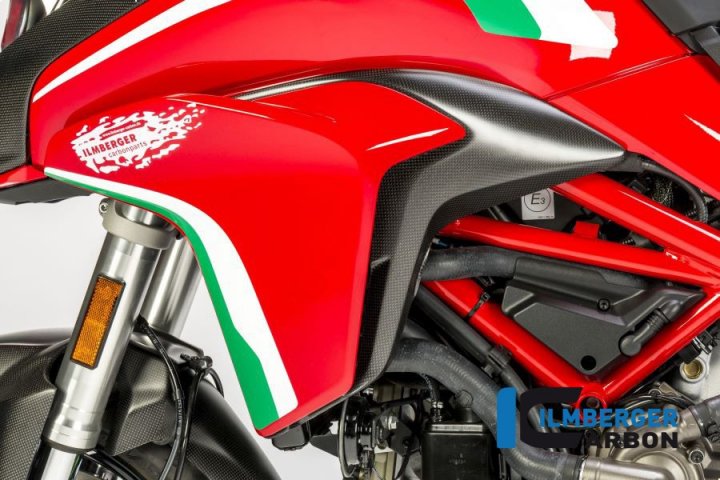 Ilmberger Carbon Luftauslassverkleidung am Seitenteil links matt für Multistrada 1200 AA