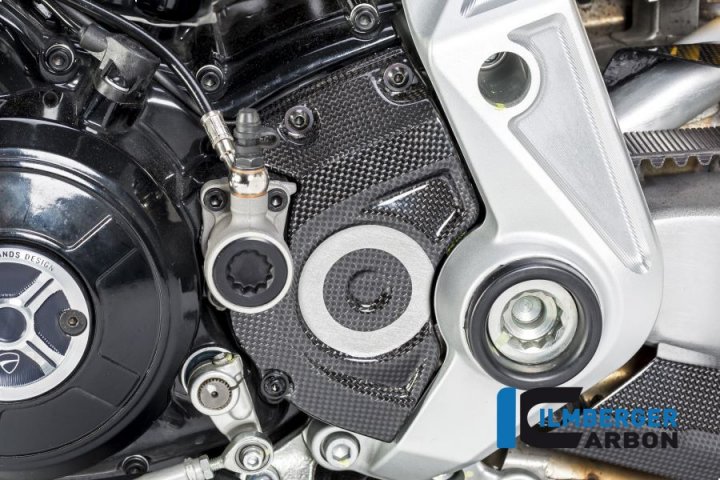 Ilmberger Carbon Ritzelabdeckung glanz für XDiavel GA