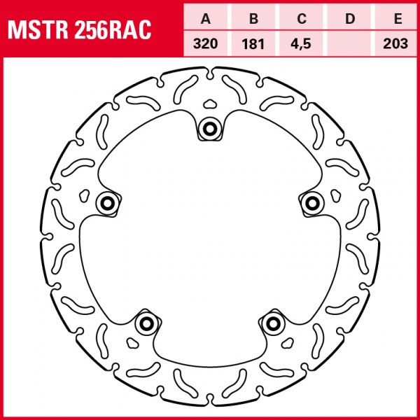 TRW Bremsscheibe Sportiv Semifloating MSTR256RAC F800S E8ST