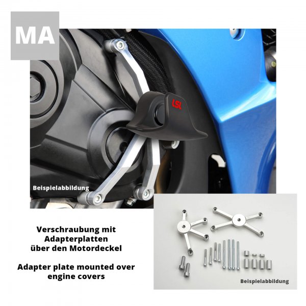 LSL Bremsseite SlideWing Kit 550H131.3, HONDA CBR 1000 RR, 09- (mit ABS) für