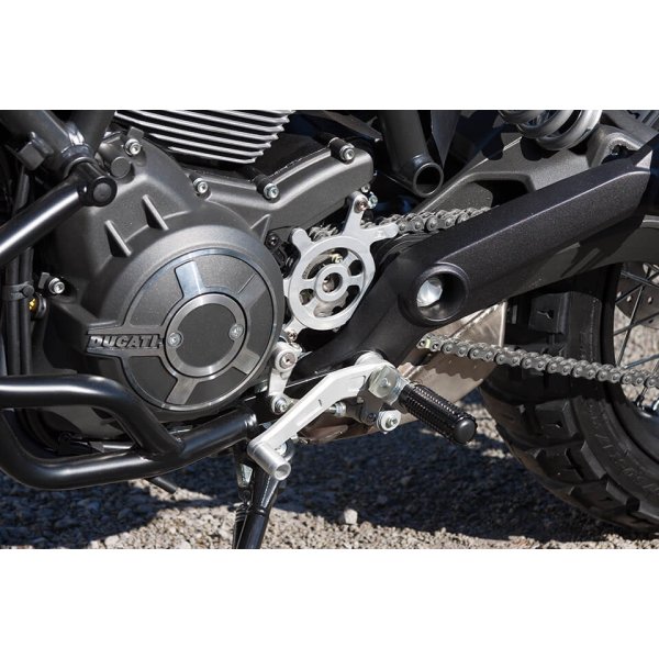LSL Schalt/Bremseinheit Ducati Scrambler, silber