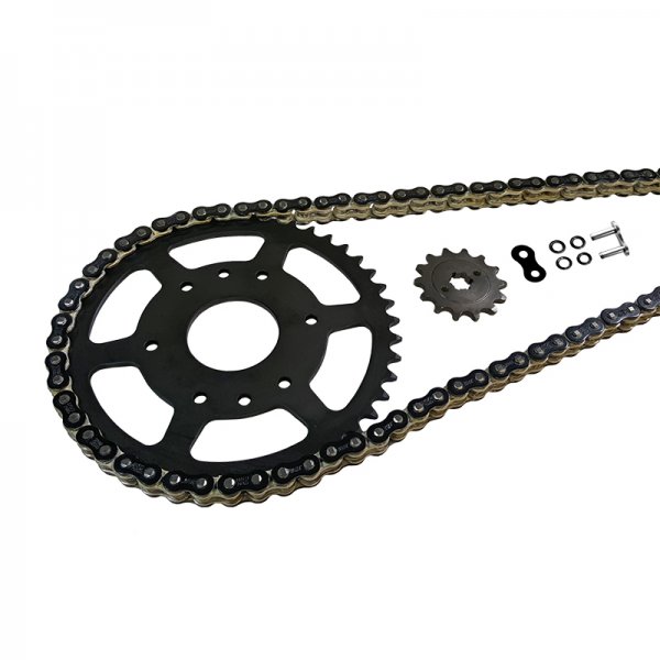 Kettensatz EK-Chain 525 MVXZ-2 für Aprilia ETV1000 Farbe Schwarz