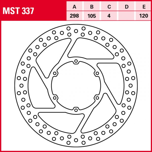 TRW Bremsscheibe Allround starr MST337 F650CS Scarver E650C TR650 Strada A8 Pegaso 650 ML