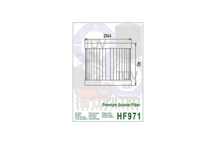 HIFLO Filter Ölfilter HF971, SUZUKI AN150 CP42A