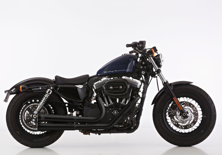 FALCON Double Groove Komplettanlage mit Kat fÃ¼r SPORTSTER XL 1200T Super Low XL1200T für SPORTST