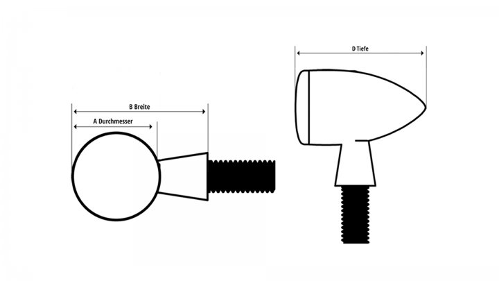 SHIN YO SMD Einbaublinker SHORTY 2 PRO, für vertikalen und horizontalen Einbau, klares Glas, Paar.