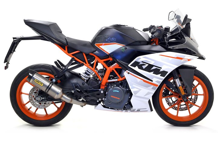 ARROW Auspuff THUNDER für KTM 125RC / 390RC / 125 DUKE / 390 DUKE 2017-2020, Titan (Nur mit ARROW Zw