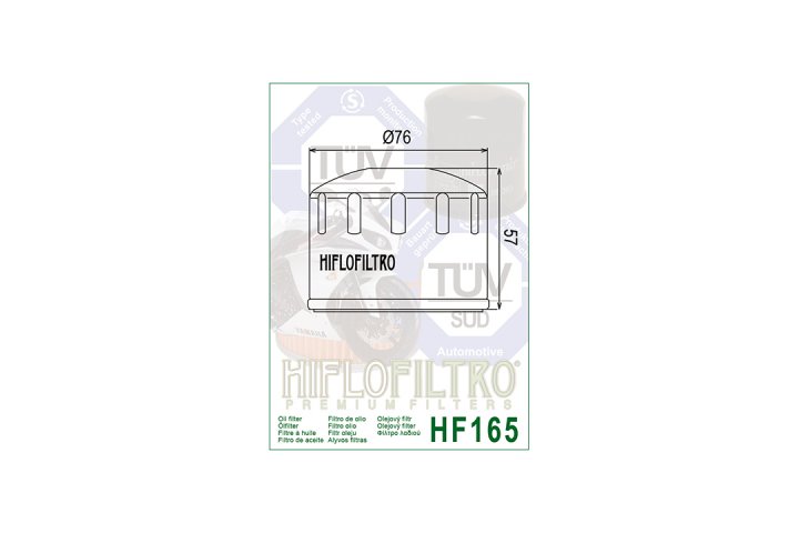 HIFLO Filter Ölfilter HF165, BMW F800ST E8ST
