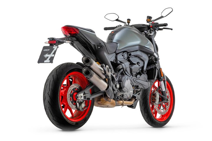 ARROW Auspuff ROUND-SIL Titan für Ducati Monster / Monster+ ab Modelljahr 2021-