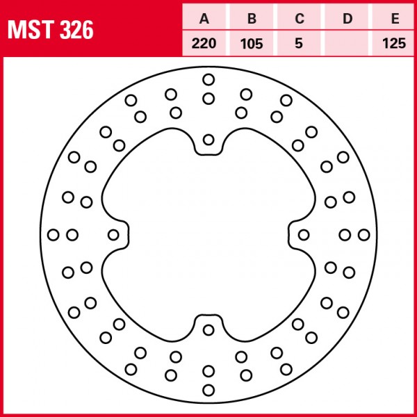 TRW Bremsscheibe Allround starr MST326 NX650 Dominator RD08