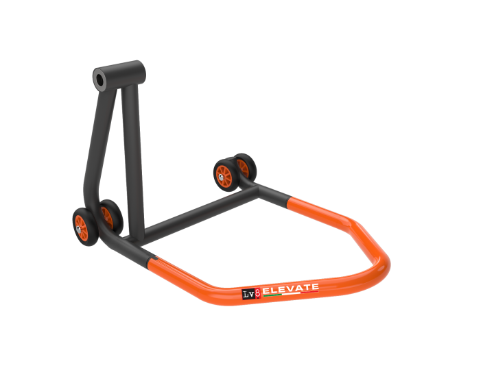 LV8 ELEVATE Einarmiger linker Montageständer ohne Stift, Schwarz/Orange