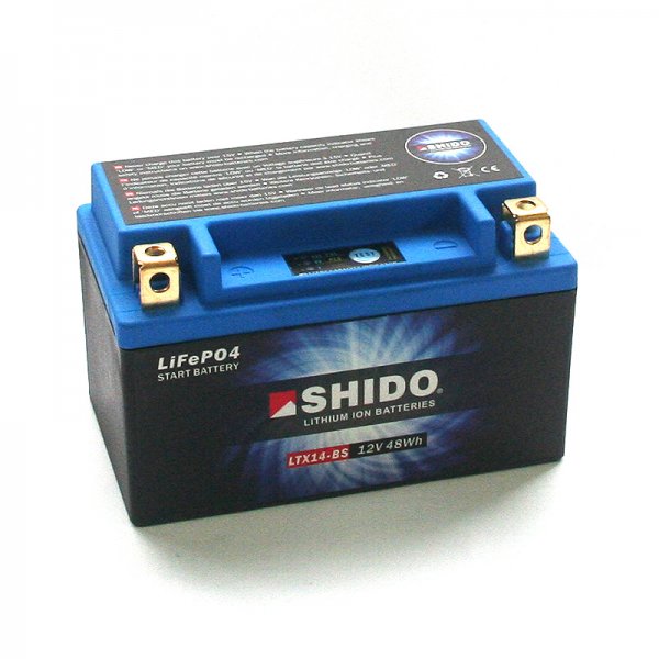 SHIDO Lithium-Batterie LTX14-BS-Li YZF1000 Thunder Ace 4VD AN650 Burgman WBU0