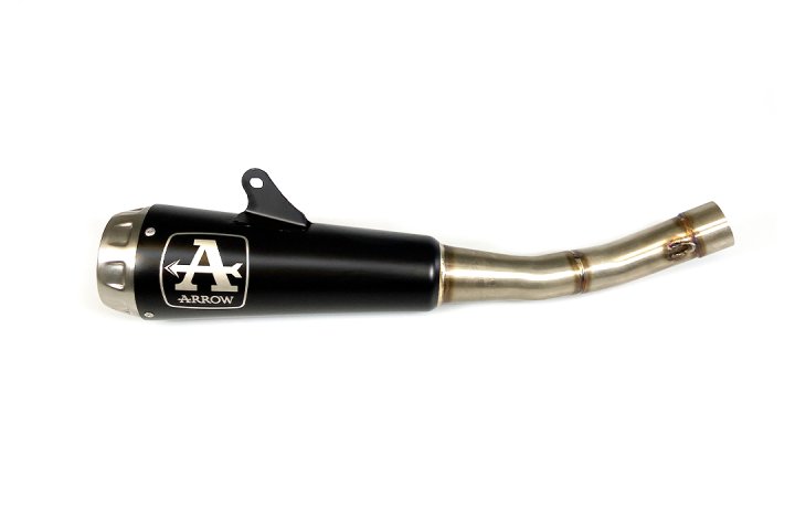ARROW Auspuff DARK PRO-RACE Edelstahl schwarz Auspuff für Yamaha YZF-R125 ab Modelljahr 2019- und fü