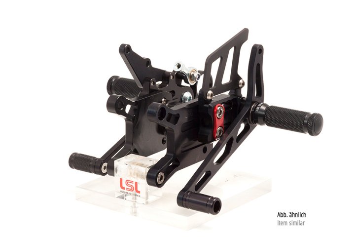 LSL 2Slide Rastenanlage für Kawasaki ZX-6R, 2013-2016, schwarz-rot