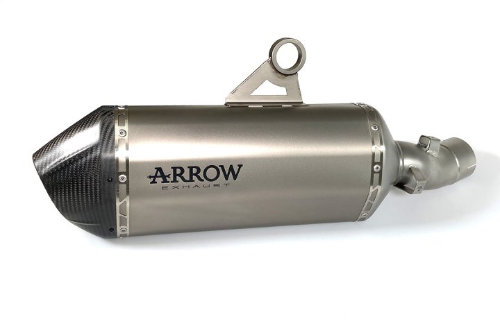 ARROW Auspuff SONORA für BMW R 1250 GS Modelljahr 2019-2021, Titan-Hülle mit Carbon-Endkappe
