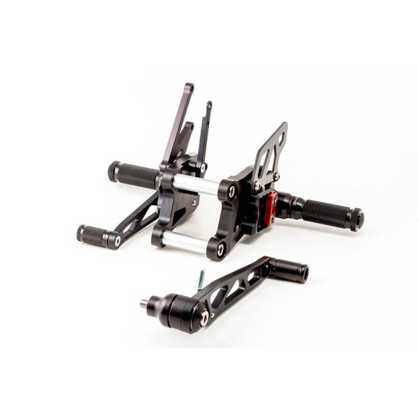 LSL 2Slide-Rastenanlage für Honda CBR1000RR, -2007, schwarz-rot