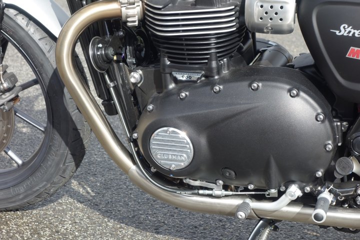 LSL CLUBMAN Gehäusedeckel rechts, für Triumph Street Twin, silber