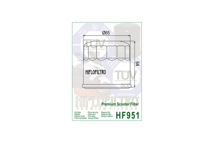 HIFLO Filter Ölfilter HF951, HONDA Forza 300 NF04