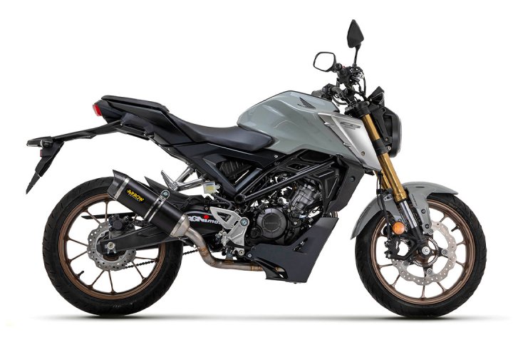 ARROW THUNDER DARK Aluminium Auspuffanlage für Honda CB125R ab Modelljahr 2021-