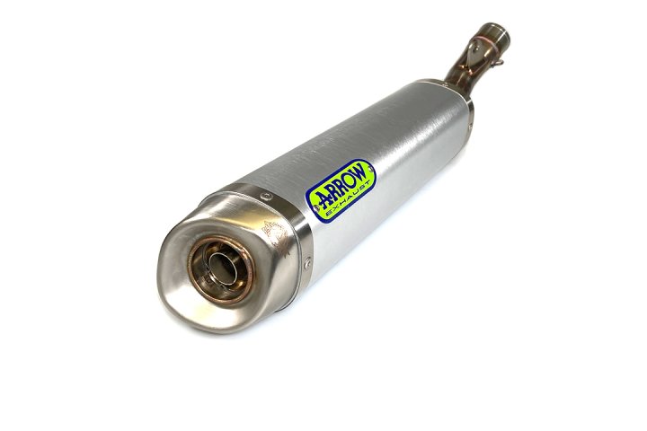 ARROW Auspuff THUNDER für Yamaha MT125 2014-, Aluminium mit Edelstahl Endkappe (Nur mit ARROW Krümme