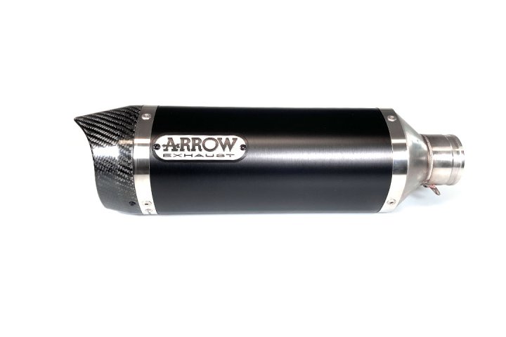 ARROW Auspuff DARK THUNDER für Yamaha MT09 / Tracer 900 2013-, Aluminium schwarz (Nur mit ARROW Krüm