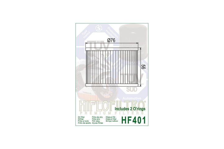 HIFLO Filter Ölfilter HF401, HONDA 354 4T FZX700 1UF 654 T CB750 Four (K) CB750 ZRX1100 ZRT10C KB2