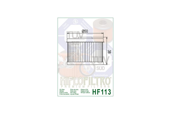 HIFLO Filter Ölfilter HF113, HONDA VT125 Shadow JC31