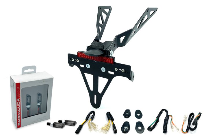 alpha Technik Kennzeichenhalter-Kit für Honda CB/CBR650R/RA für CB650R Neo Sports Cafe RH02 EURO5