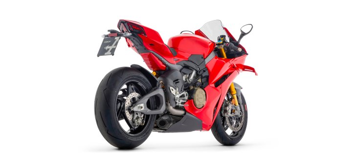 ARROW Auspuff WORKS DARK Titan mit Titan-Zwischenrohr für Ducati Panigale V4 / V4S 2025-