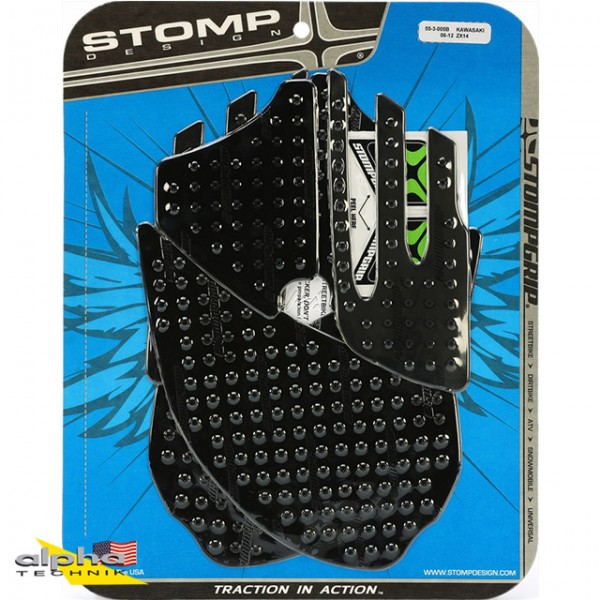 Stompgrip schwarz, Kawasaki ZZR1400, 2012-19 ZZR1400 ZXT40E