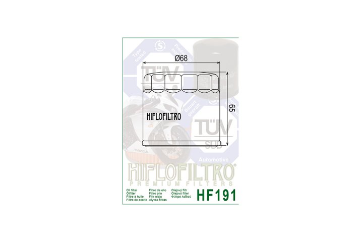 HIFLO Filter Ölfilter HF191 Triumph Speed Four 806LB Metropolis 400 X1