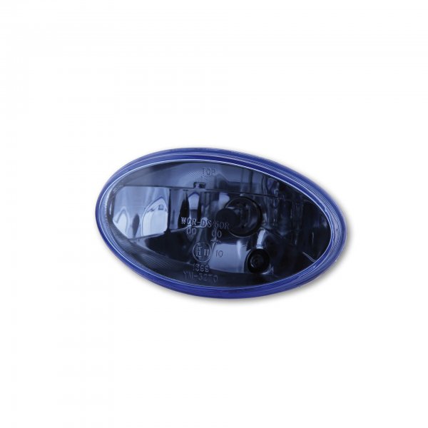 HIGHSIDER H4 Einsatz oval, Klarglas blau eingefärbt, mit Standlicht für