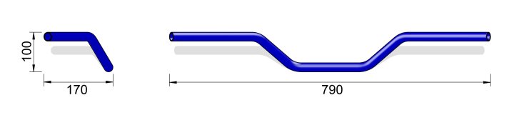 LSL Naked Bike Stahllenker L02, chrom