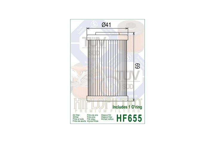 HIFLO Filter Ölfilter HF655, KTM 250 SX-F FC450 FE250