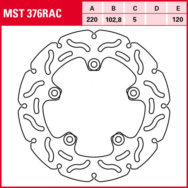 TRW Bremsscheibe Sportiv starr MST376RAC RSV1000 RP