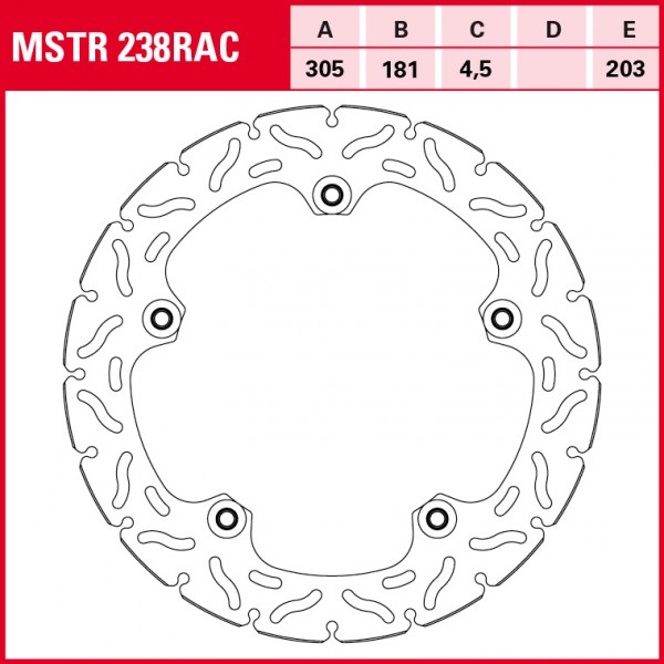 TRW Bremsscheibe Sportiv Semifloating MSTR238RAC R1100S R2S