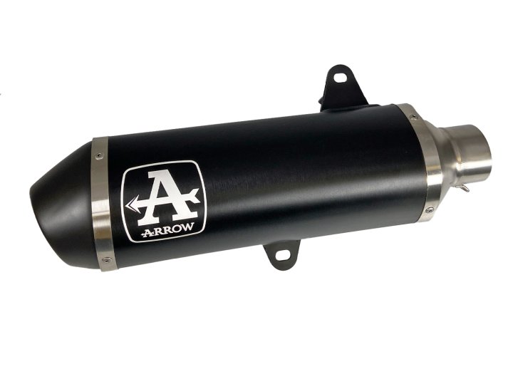ARROW Auspuff URBAN für Honda Forza 350 / SH350 2021- , Aluminium schwarz mit schwarzer Edelstahl-En