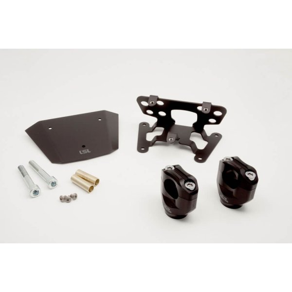 LSL Klemmbock-Kit 28,6 mm, für Yamaha MT07, 2014-2017, incl. Amature-Halter, schwarz