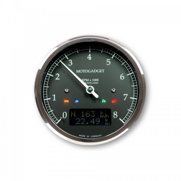 motogadget Motoscope classic Drehzahlmesser DarkEdition -8.000 U/min für