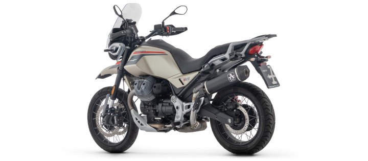 ARROW Auspuff DARK INDY RACE für Moto Guzzi V85 TT / Strada 2025-, Aluminium schwarz