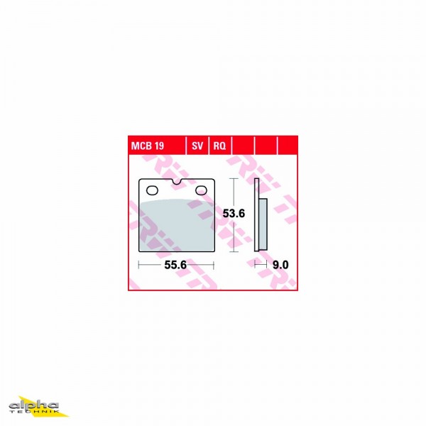 TRW Bremsbelagsatz MCB019SV ETZ125 ETZ125 Commander R65G/S BMW247E 1000 T3 850 VD 900 SEI 900