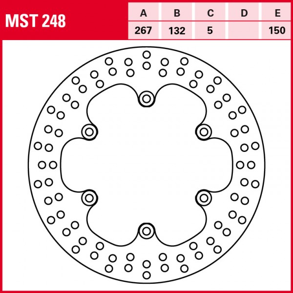 TRW Bremsscheibe Allround starr MST248 MT01 RP12